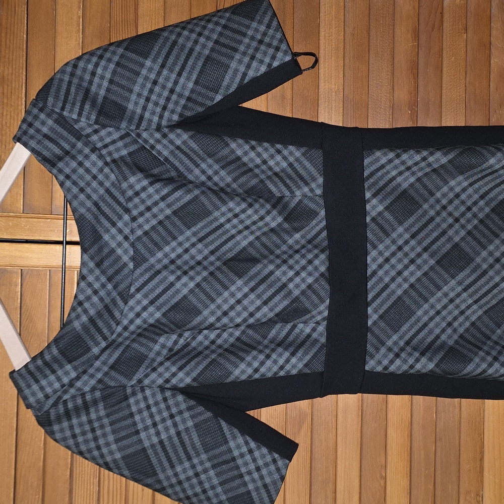 White House Black Market Plaid Sheath Dress Size 0 - Picture 6 of 9